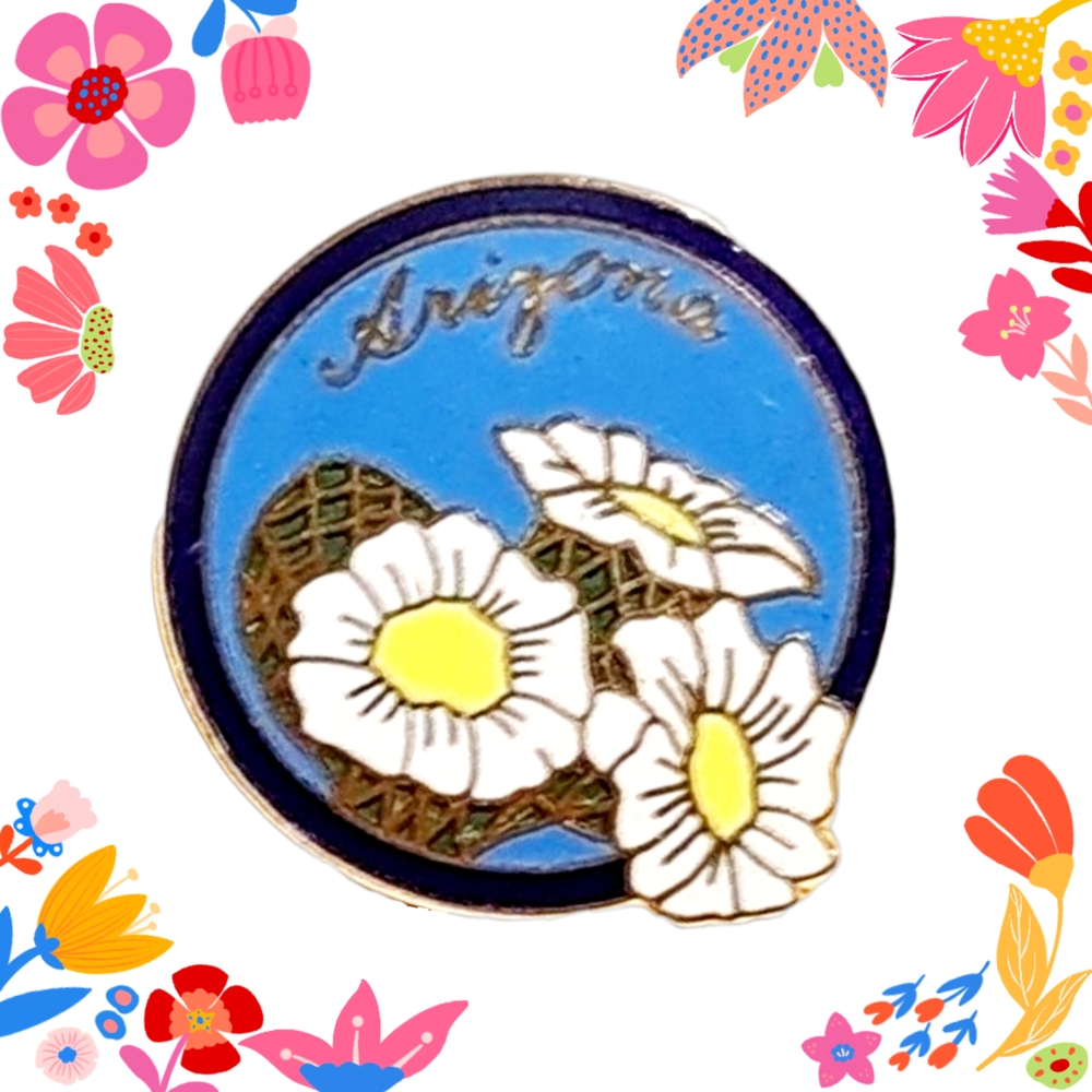 🙋 10/$20. Arizona Floral Enamel Brooch